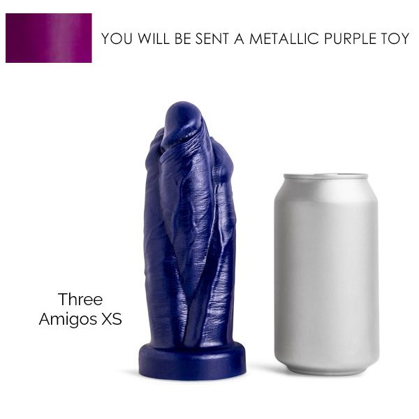 Mr Hankey's THREE AMIGOS Dildo: Metallic Purple XS| 6.25 Inches