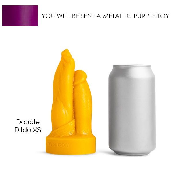 Mr Hankey's DOUBLE DILDO Dildo: Metallic Purple XS| 5 Inches