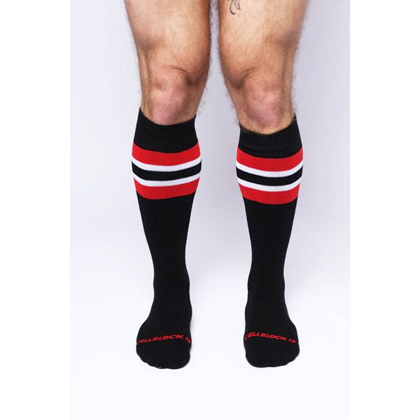 Cell Block 13 Pup Tron Knee High Sock | Red