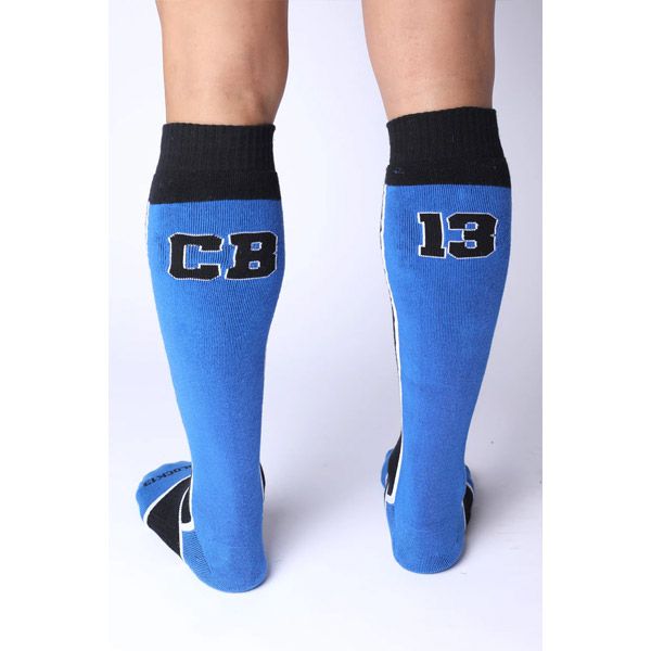 Cell Block 13 Take Down Knee High Socks | Blue