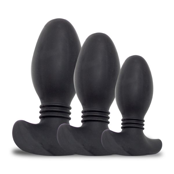 Titus Silicone Series | Ribbed Butt Plug 3 Pack Anal Training Kit 